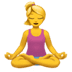 🧘‍♀️ woman in lotus position display on Apple